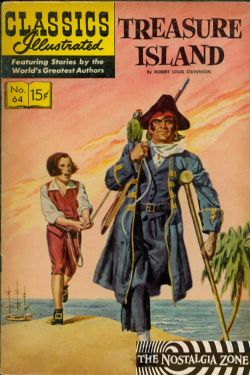 Classics Illustrated [Gilberton] (1941) 64 (Treasure Island) HRN165 (8th Print) 