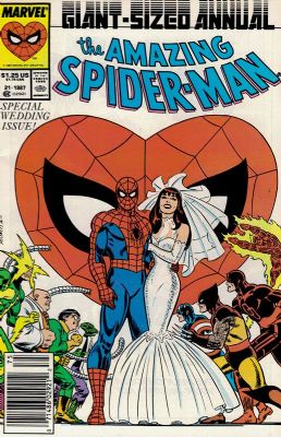 The Amazing Spider-Man Annual [Marvel] (1963) 21 (Spider-Man Cover) (Newsstand Spider-Man Groom Edition)