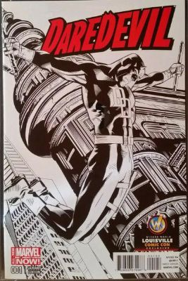 Daredevil [Marvel] (2014) 1 (Variant Golden Louisville Comic Con Black And White Cover)