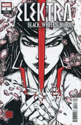 Elektra: Black White And Blood [Marvel] (2022) 4 (Variant Kevin Eastman Cover)