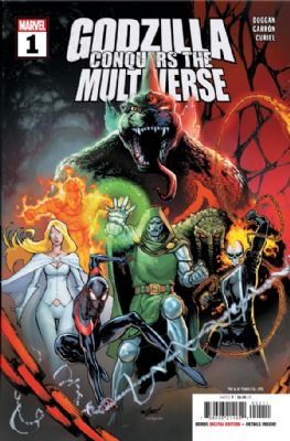 Godzilla Conquers The Multiverse [Marvel] (2026) 1 (Main David Marquez Cover)