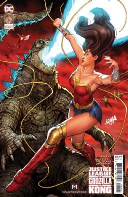 Justice League Vs. Godzilla Vs. Kong [DC] (2023) 2 (Variant David Nakayama Left Connecting Cover)