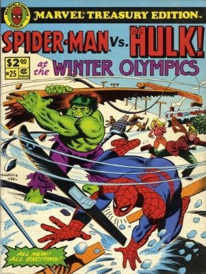 Marvel Treasury Edition (1974) 25 (Spider-Man Vs Hulk at Winter Olympics)