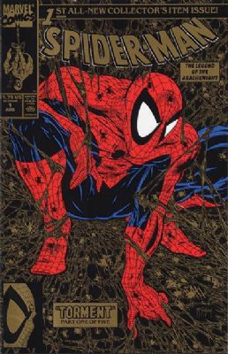 Spider-Man [1st Marvel Series] (1990) 1 (2nd Print) (Gold / Black Cover) (Unbagged)