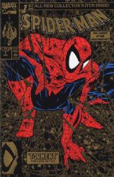 Spider-Man [1st Marvel Series] (1990) 1 (2nd Print) (Gold / Black Cover) (Unbagged)
