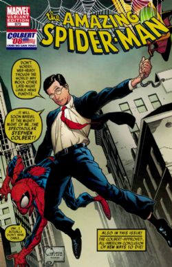 The Amazing Spider-Man [2nd Marvel Series] (1999) 573 (Variant Stephen Colbert Cover)