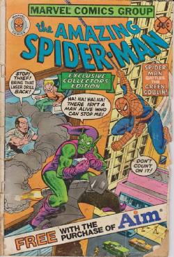 The Amazing Spider-Man Aim Toothpaste [Marvel] (1980) nn