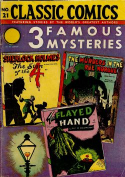 Classics Illustrated [Gilberton] (1941) 21 (3 Famous Mysteries) HRN22 (2nd Print)