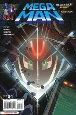 Mega Man (2011) 34 (Variant Mega Man X Cover)