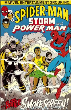 Spider-Man, Storm And Power Man Battle Smokescreen (1995) nn