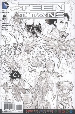 Teen Titans (5th Series) (2014) 16 (Variant Adult Coloring Book Cover)