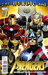 The Avengers [Marvel] (2010) 1 (Direct Edition) (Main Large "#1" Upper Left)