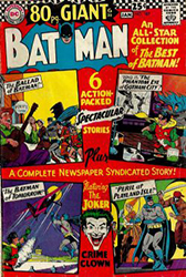 Batman [1st DC Series] (1940) 187 (80 Page Giant G-30)