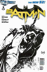 Batman [2nd DC Series] (2011) 3 (Variant 1 In 200 Sketch Cover)