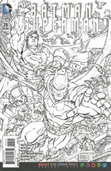 Batman / Superman [DC] (2013) 28 (Variant Adult Coloring Book Cover)